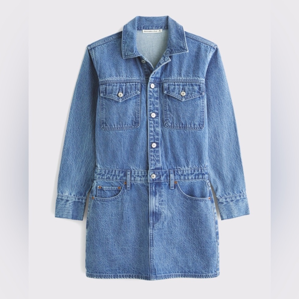 Long Sleeve Denim Shirt Dress